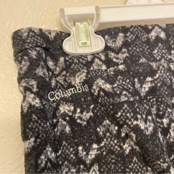 COLUMBIA girls Glacial gray black Printed Leggings fleece pants XS- 6 - Picture 4 of 9